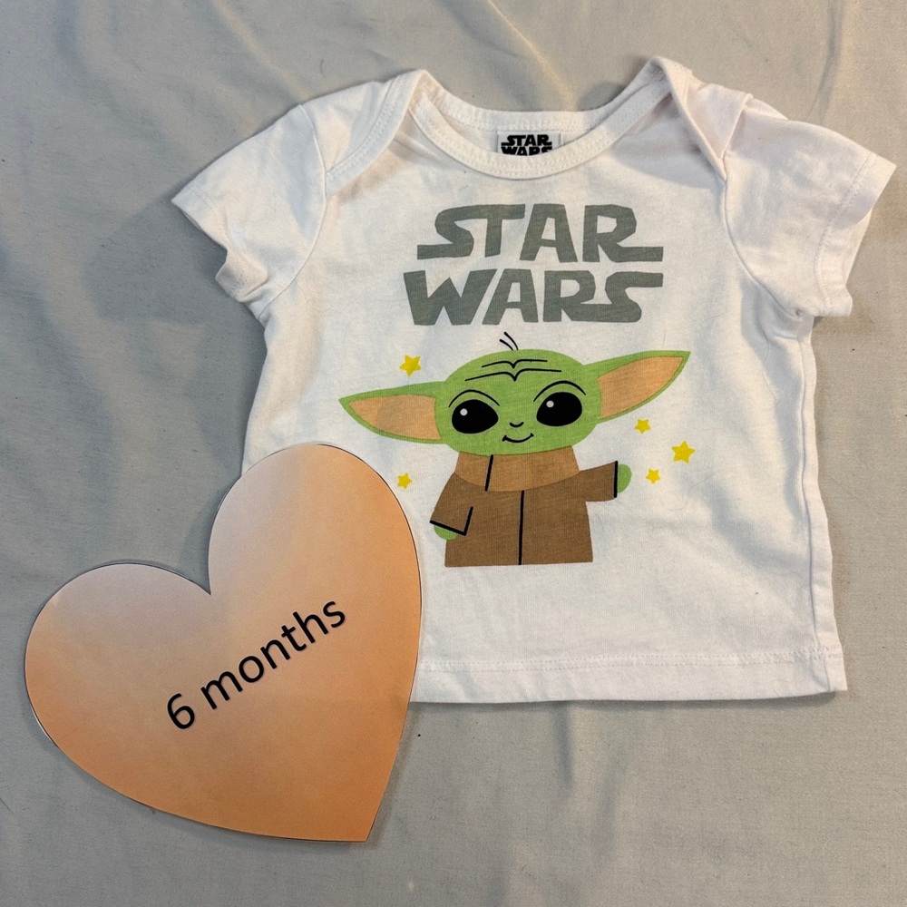 Mandalorian - Grogu - Green and Brown Baby Tee